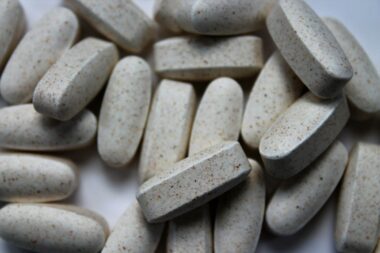 Close-up van multivitaminetabletten