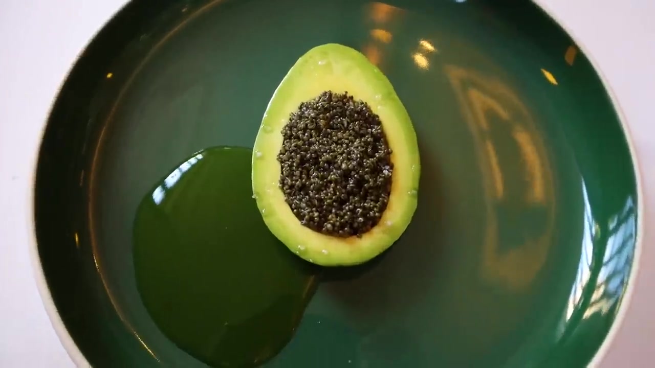 Gerecht in een groene schaal bij Eleven Madison Park in New York