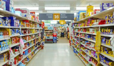 Supermarktschap met peulvruchten en volkorenproducten